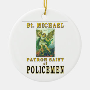 BESCHERMHEILIGE POLITIEAGENTEN KERAMISCH ORNAMENT