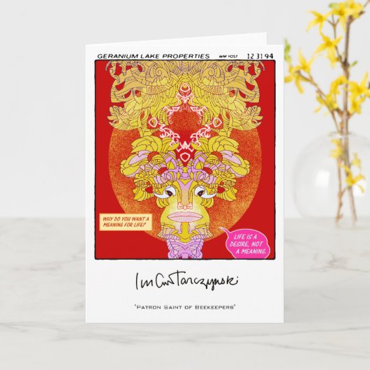 Beschermheilige van de imkers kaart (Gele Bloem)