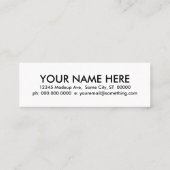 bescherming. mini visitekaartje (Achterkant)