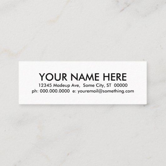 bescherming. mini visitekaartje (Achterkant)