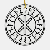 Bescherming nr. 2 van Odin (zwart) Keramisch Ornament (Voorkant)