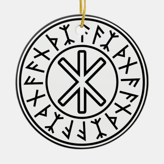 Bescherming nr. 2 van Odin (zwart) Keramisch Ornament (Voorkant)