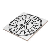 Bescherming nr. 2 van Odin (zwart) Tegeltje (Zijkant)