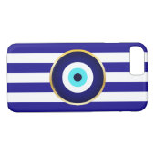 Bescherming tegen boze ogen (Griekse vlagstrepen) Case-Mate iPhone Case (Achterkant (Horizontaal))