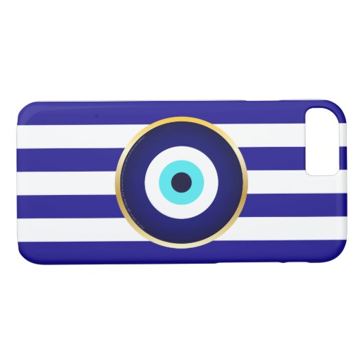 Bescherming tegen boze ogen (Griekse vlagstrepen) Case-Mate iPhone Case (Achterkant (Horizontaal))