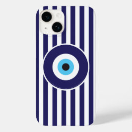 Bescherming tegen boze ogen (lichtblauwe strepen) Case-Mate iPhone 14 hoesje
