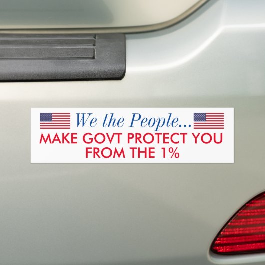 bescherming tegen de 1 %-bumpersticker bumpersticker (Op auto)