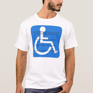 Bescherming tegen gehandicapten t-shirt