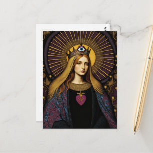 Bescherming tegen het kwaad Heilig Hart van Maria Briefkaart