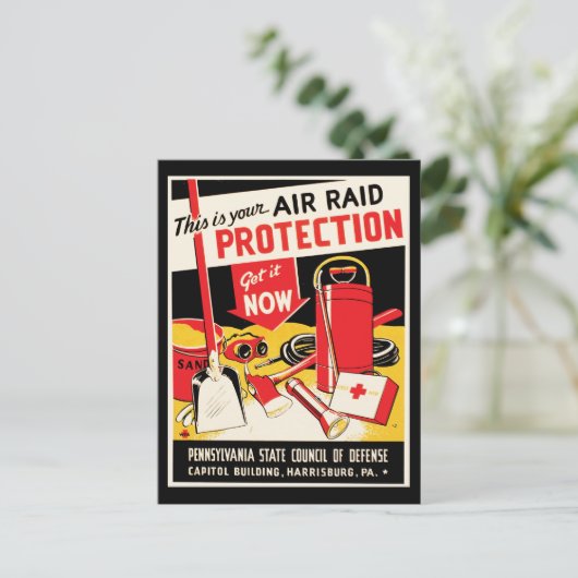 Bescherming tegen luchtverontreiniging briefkaart (Staand voorkant)