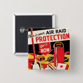 Bescherming tegen luchtverontreiniging vierkante button 5,1 cm (Voorkant /achterkant)