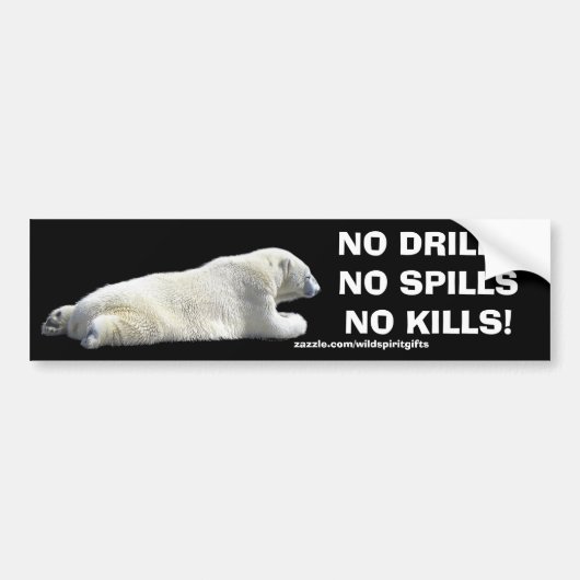 BESCHERMING TEGEN VERONTREINIGING VAN WILDE DIEREN BUMPERSTICKER (Voorkant)