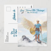 Bescherming van de Heilige Engel Michael Moed Brie Briefkaart (Voorkant / Achterkant)