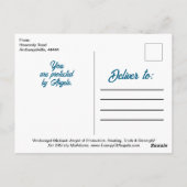 Bescherming van de Heilige Engel Michael Moed Brie Briefkaart (Achterkant)