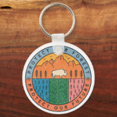 Bescherming van de klimaatverandering in onze bosg sleutelhanger (Voorkant)