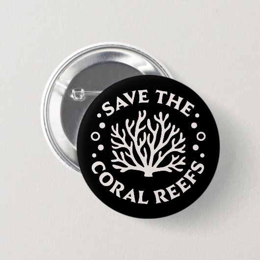 Bescherming van de mariene biodiversiteit van kora ronde button 5,7 cm (Voorkant /achterkant)