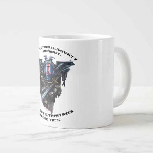 Bescherming van de mensheid grote koffiekop (Voorkant rechts)