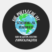 Bescherming van de natuur, airconditioning verwarm ronde sticker (Voorkant)