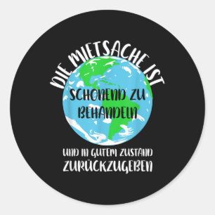 Bescherming van de natuur, airconditioning verwarm ronde sticker