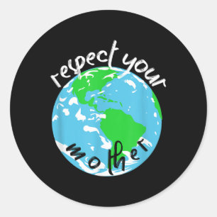 Bescherming van de natuur, airconditioning verwarm ronde sticker