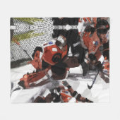 Bescherming van de Net-Ice Hockey Fleece Blanket (Voorkant (Horizontaal))