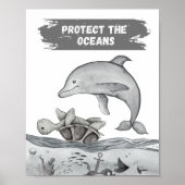 bescherming van de oceanen poster (Voorkant)