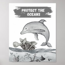 bescherming van de oceanen poster