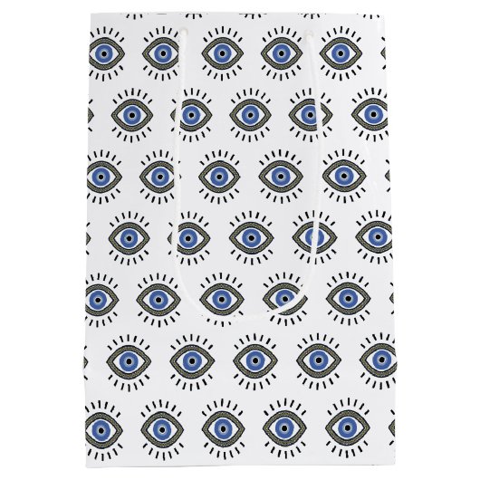 Bescherming van de ogen, blauwe oogwimpers medium cadeauzakje (Achterkant)