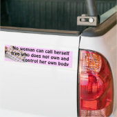bescherming van de rechten van de vrouw bumpersticker (Op Truck)