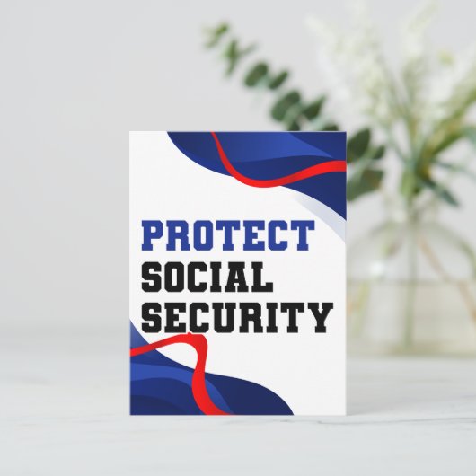 Bescherming van de sociale zekerheid briefkaart (Staand voorkant)