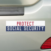 Bescherming van de sociale zekerheid bumpersticker (Op auto)