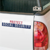 Bescherming van de sociale zekerheid bumpersticker (Op Truck)