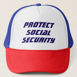 Bescherming van de sociale zekerheid trucker pet