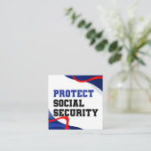 Bescherming van de sociale zekerheid vierkante visitekaartje (Staand voorkant)