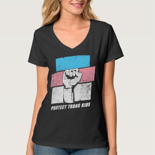 Bescherming van de TransKinder Transgender Pride M T-shirt (Voorkant)