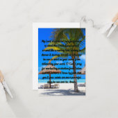 Bescherming van gebeden tegen het platte Wenskaart Kaart (Voorkant / Achterkant in situ)