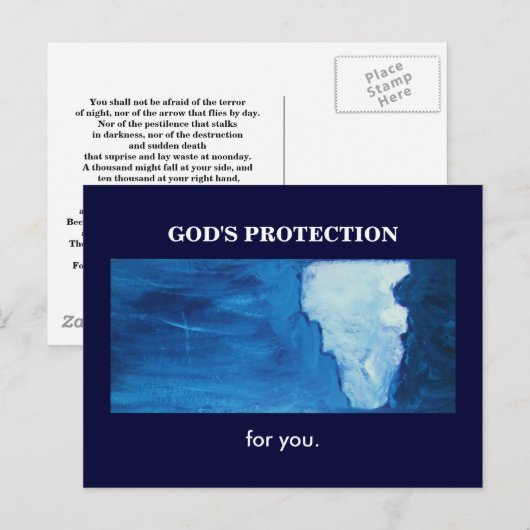 BESCHERMING VAN GOD BRIEFKAART (Voorkant / Achterkant)