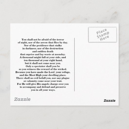 BESCHERMING VAN GOD BRIEFKAART (Achterkant)