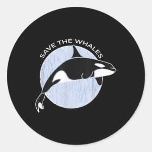 bescherming van het milieu in de oceaan i ronde sticker