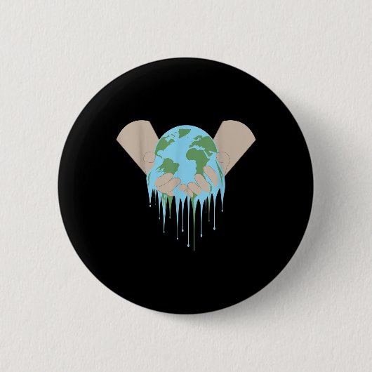 bescherming van het milieu tegen de klimaatverande ronde button 5,7 cm (Voorkant)