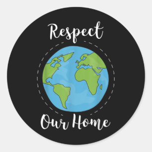 bescherming van het milieu tegen de klimaatverande ronde sticker