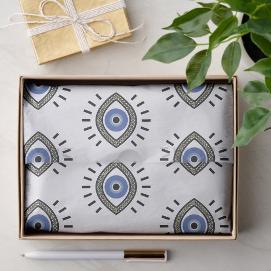 Bescherming van het oogmerk, griekblauw oog tissuepapier (Geschenk)