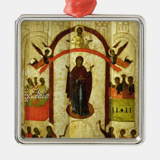 Bescherming van het Russische Theotokos-pictogram Metalen Ornament (Voorkant)