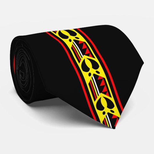 Bescherming van het volk (zwart) stropdas (Opgerold)