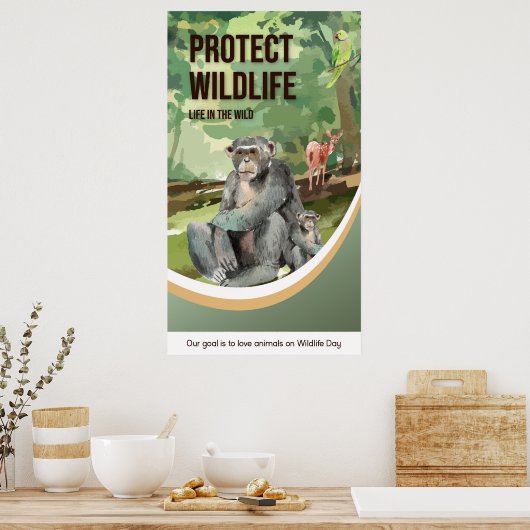 Bescherming van het wild (leven in het wild) poster (Keuken)