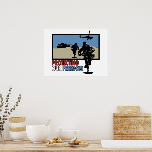 Bescherming van ons poster van vrijheid (Keuken)