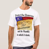 Bescherming van onze democratie en de republiek t-shirt (Voorkant)