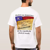 Bescherming van onze democratie en de republiek t-shirt (Achterkant)