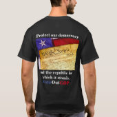 Bescherming van onze democratie en de republiek t-shirt (Achterkant)