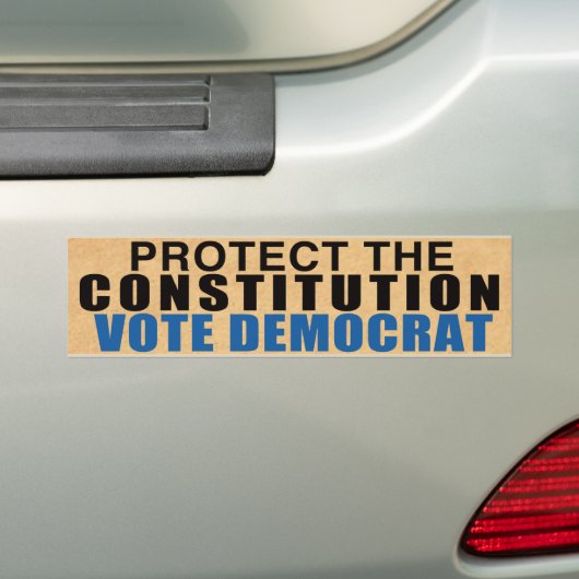 Bescherming van onze grondwet - Stemming-democraat Bumpersticker (Op auto)